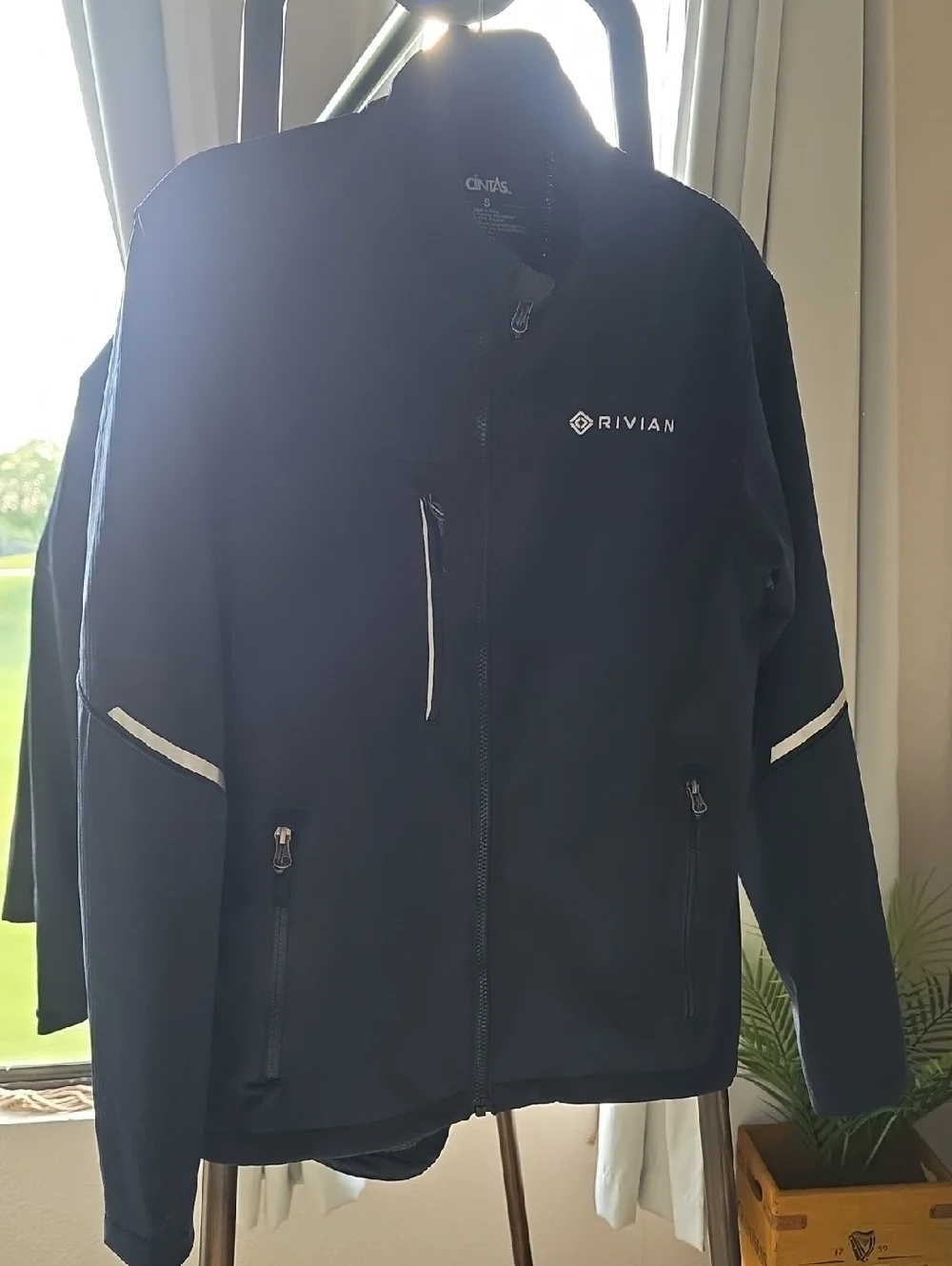 Rivian Navy Performance Softshell Jacket Unisex Reflective Accents Small